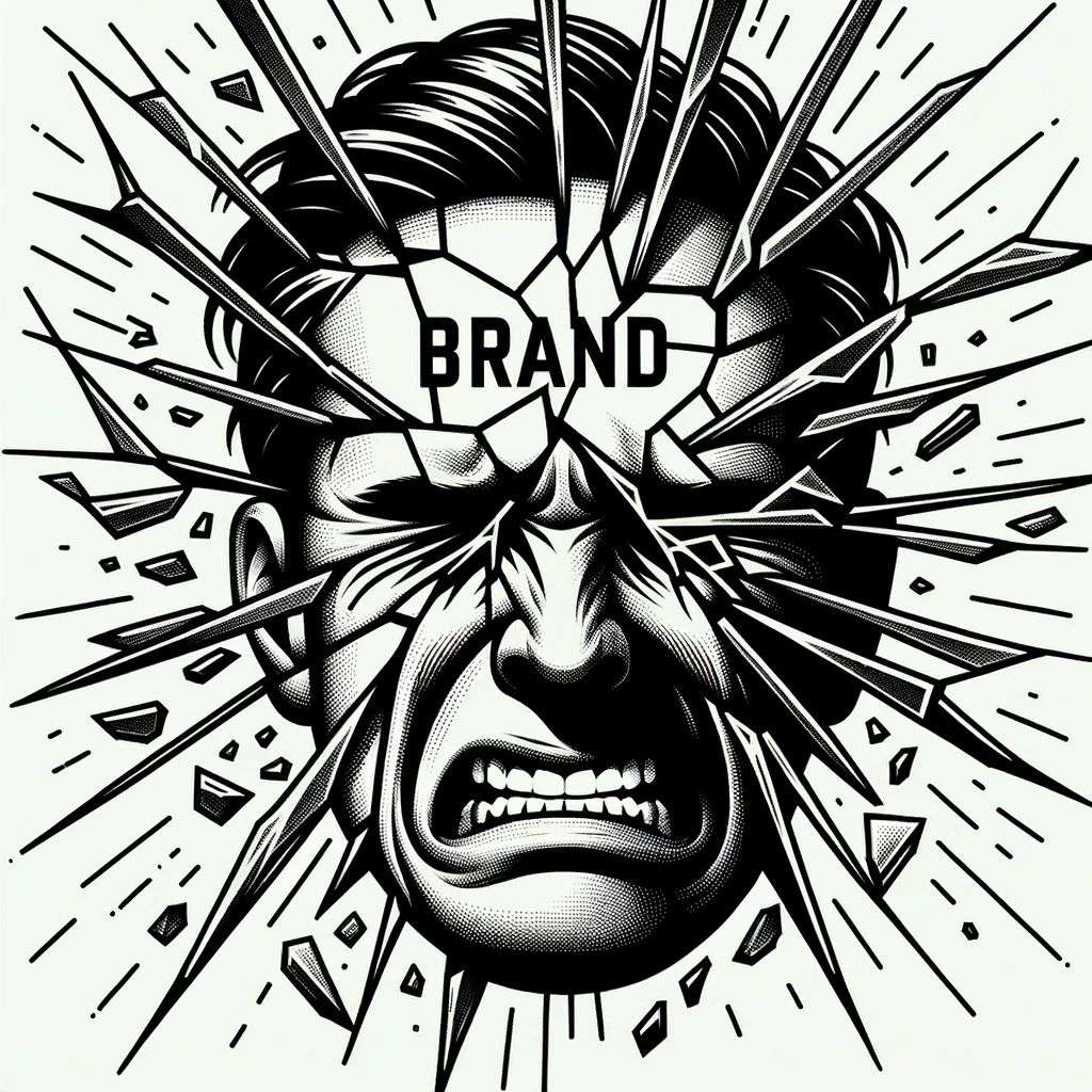 a representation of anxiety, brand mark